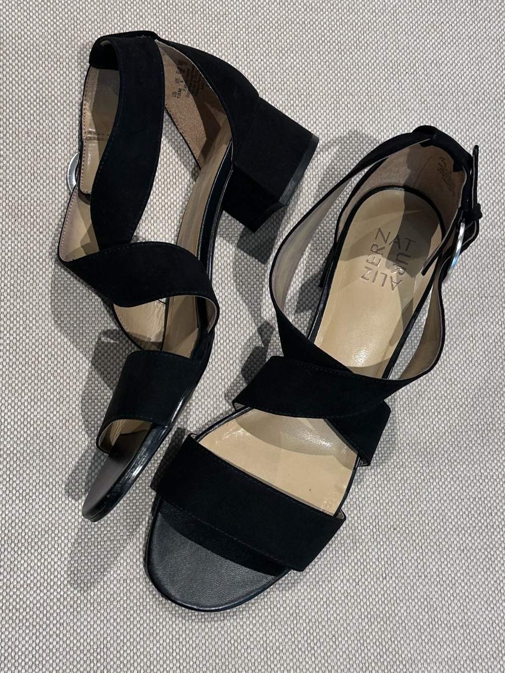 NATURALIZER size 10 Black Dress Ankle Amelia Sandals Adjustable Buckle Strap NEW - Picture 4 of 11